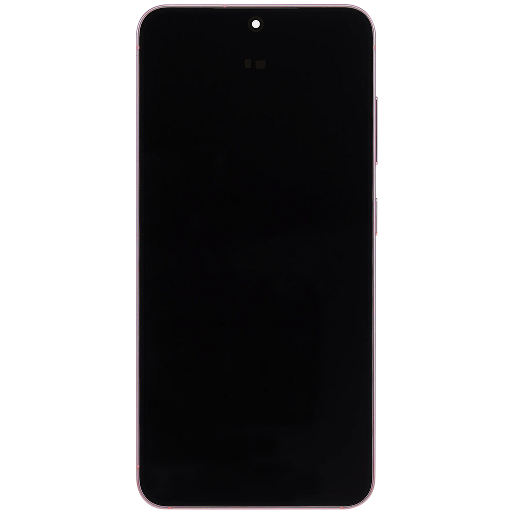 OLED-Display mit Rahmen für Samsung Galaxy S25 5G (US & International) (Aftermarket Plus) (Coral Rot)