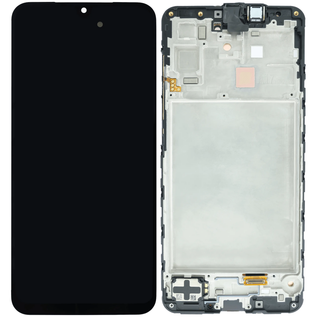 OLED-Display mit Rahmen für Samsung Galaxy A17 5G (A176 / 2025) (6.7") (Aftermarket Plus) (Alle Farben)