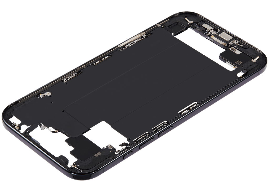 Midframe/Rahmen mit Ladebuchse Flex & Small Parts für iPhone Air (US / EU Version) (gebrauchter OEM-Ausbau, Qualität B) (Space Schwarz)