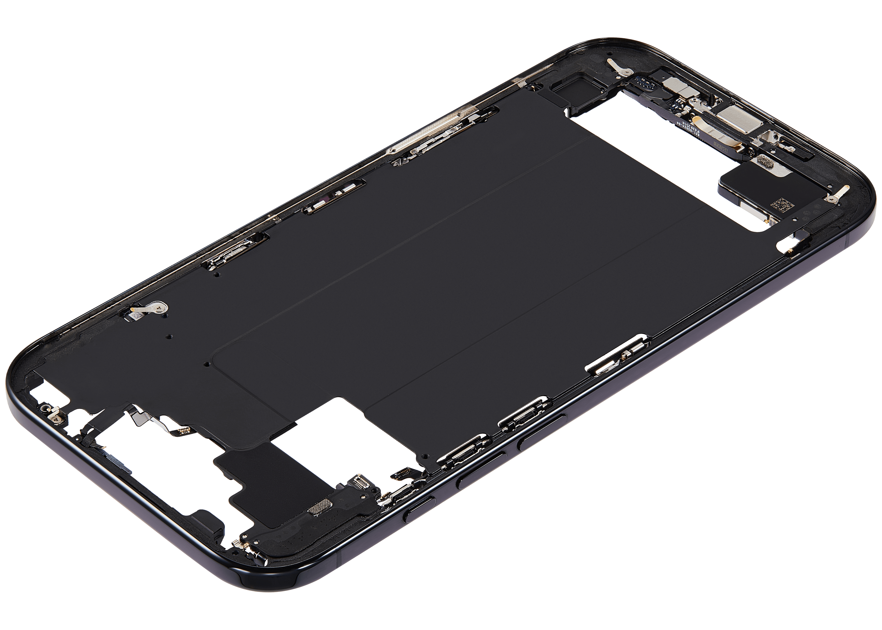 Midframe/Rahmen mit Ladebuchse Flex & Small Parts für iPhone Air (US / EU Version) (gebrauchter OEM-Ausbau, Qualität B) (Space Schwarz)