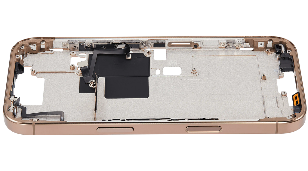 Midframe/Rahmen mit Power And Volume Button für iPhone 16 Pro (EU / Global Version) (Aftermarket Plus) (Desert Titanium)