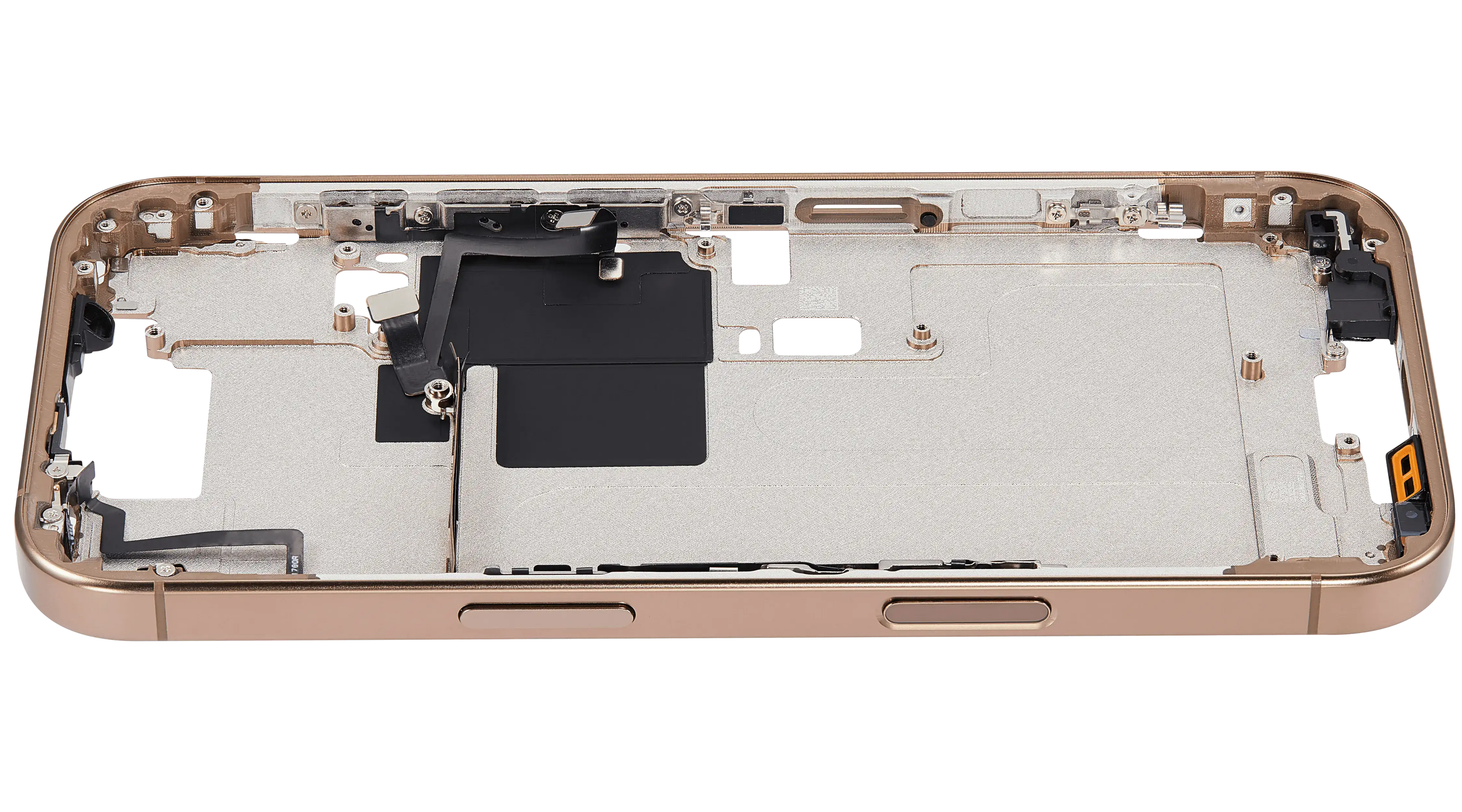 Midframe/Rahmen mit Power And Volume Button für iPhone 16 Pro (EU / Global Version) (Aftermarket Plus) (Desert Titanium)