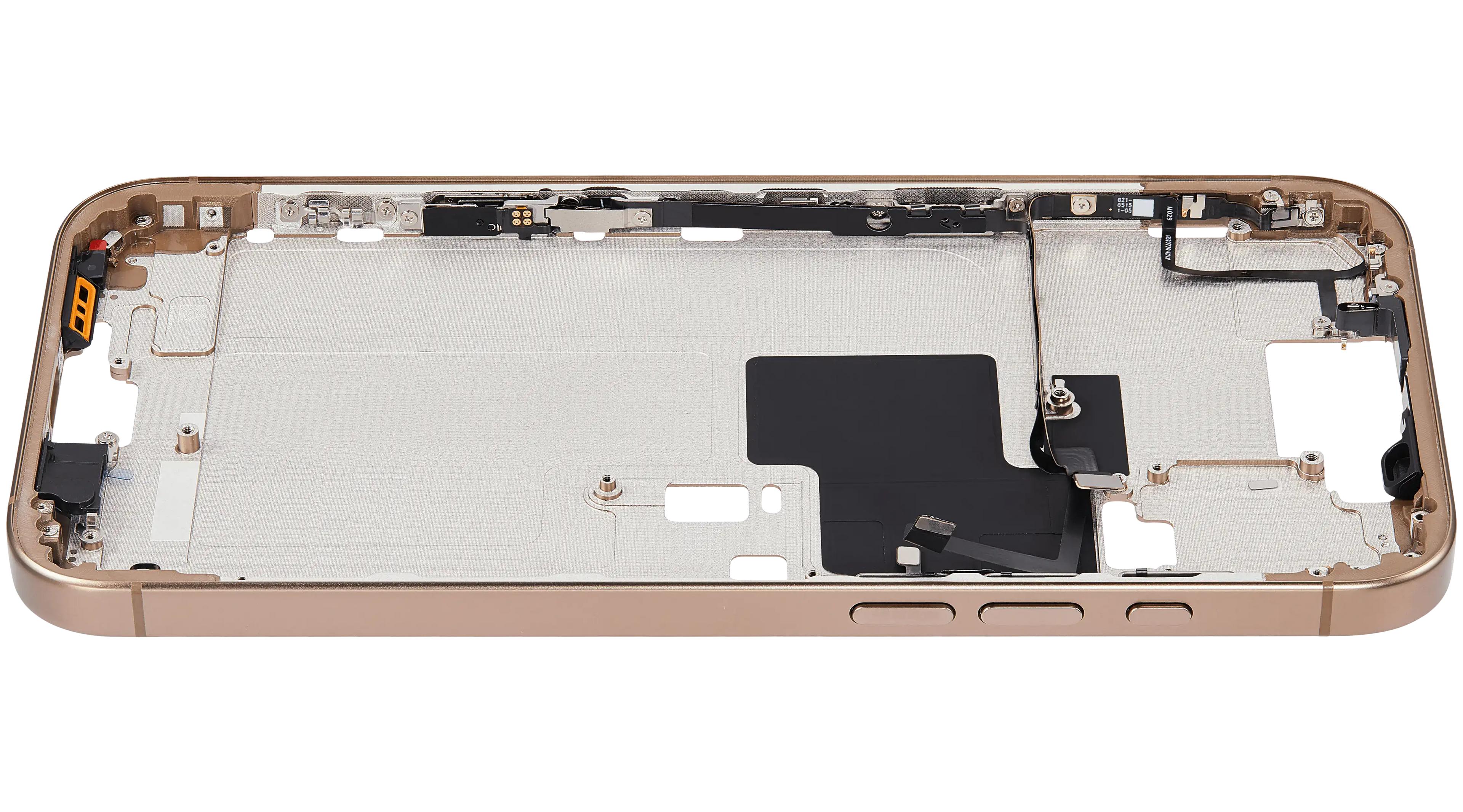 Midframe/Rahmen mit Power And Volume Button für iPhone 16 Pro Max (US-Version) (Aftermarket Plus) (Desert Titanium)