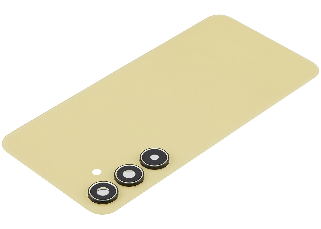 Backcover Glass mit Camera Lens für Samsung Galaxy A35 5G (A356 / 2024 (ohne Logo) (Aftermarket Plus) (Lemon)