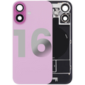 Back Cover with MagSafe Magnet, NFC, and Flash Flex Cable for iPhone 16 (Used Original Part, Quality C) (Pink)