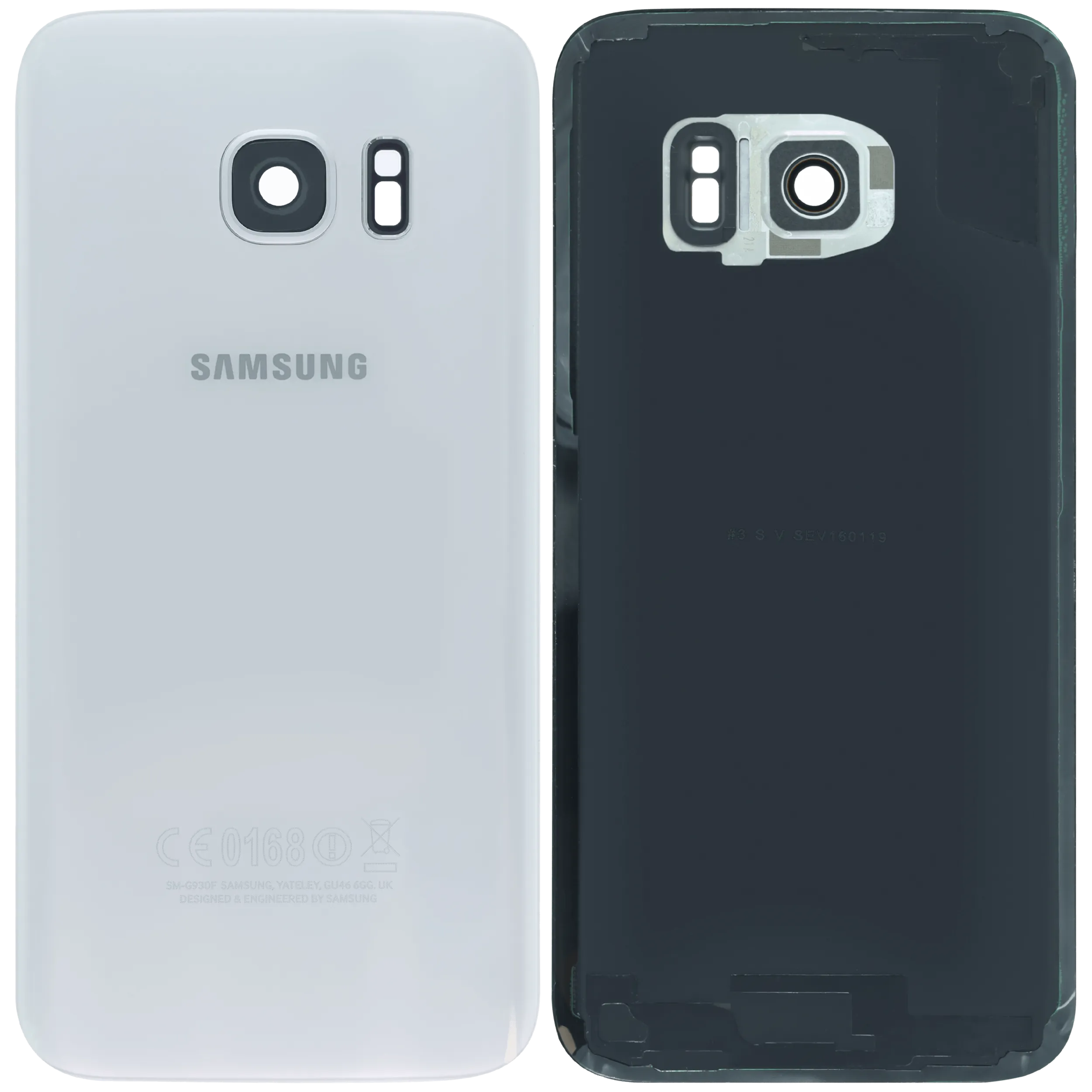 Backcover Glass für Samsung Galaxy S7 (Service Pack) (Weiß)