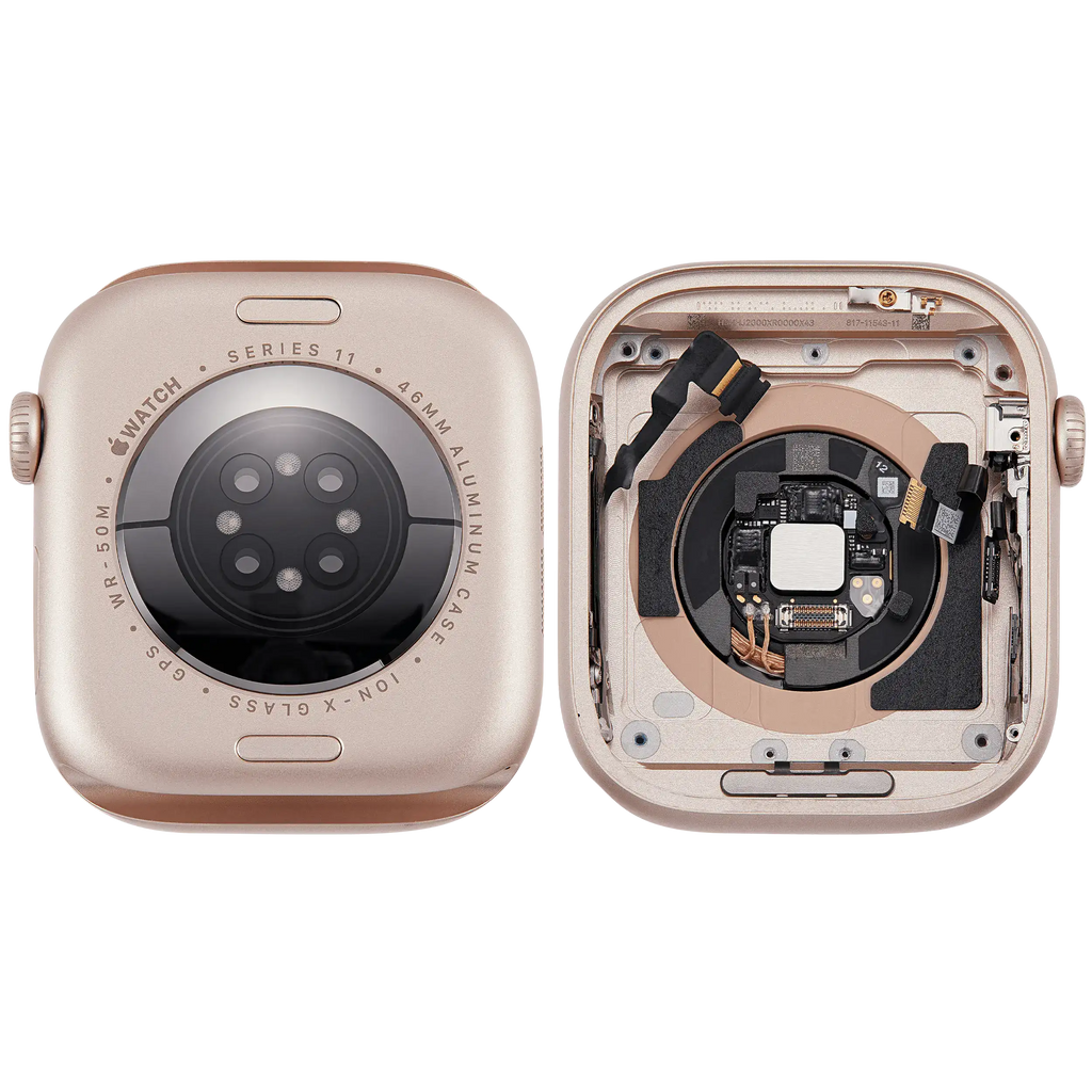 Backcover/Rahmen für Watch Series 11 (46MM) (gebrauchter OEM-Ausbau, Qualität A) (GPS Version) (Aluminum / Rose Gold)