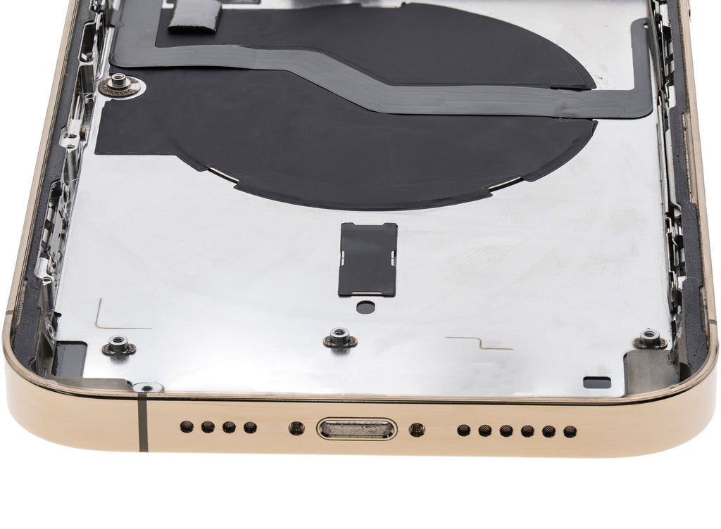 Backcover/Rahmen mit Small Parts für iPhone 12 Pro Max (US-Version) (gebrauchter OEM-Ausbau, Qualität A) (Gold)