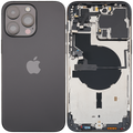 Backcover/Rahmen mit Small Parts für iPhone 14 Pro Max (EU / Global Version) (gebrauchter OEM-Ausbau, Qualität A) (Space Schwarz)