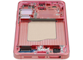 OLED-Display mit Rahmen für Samsung Galaxy S25 5G (US & International) (Aftermarket Plus) (Coral Rot)