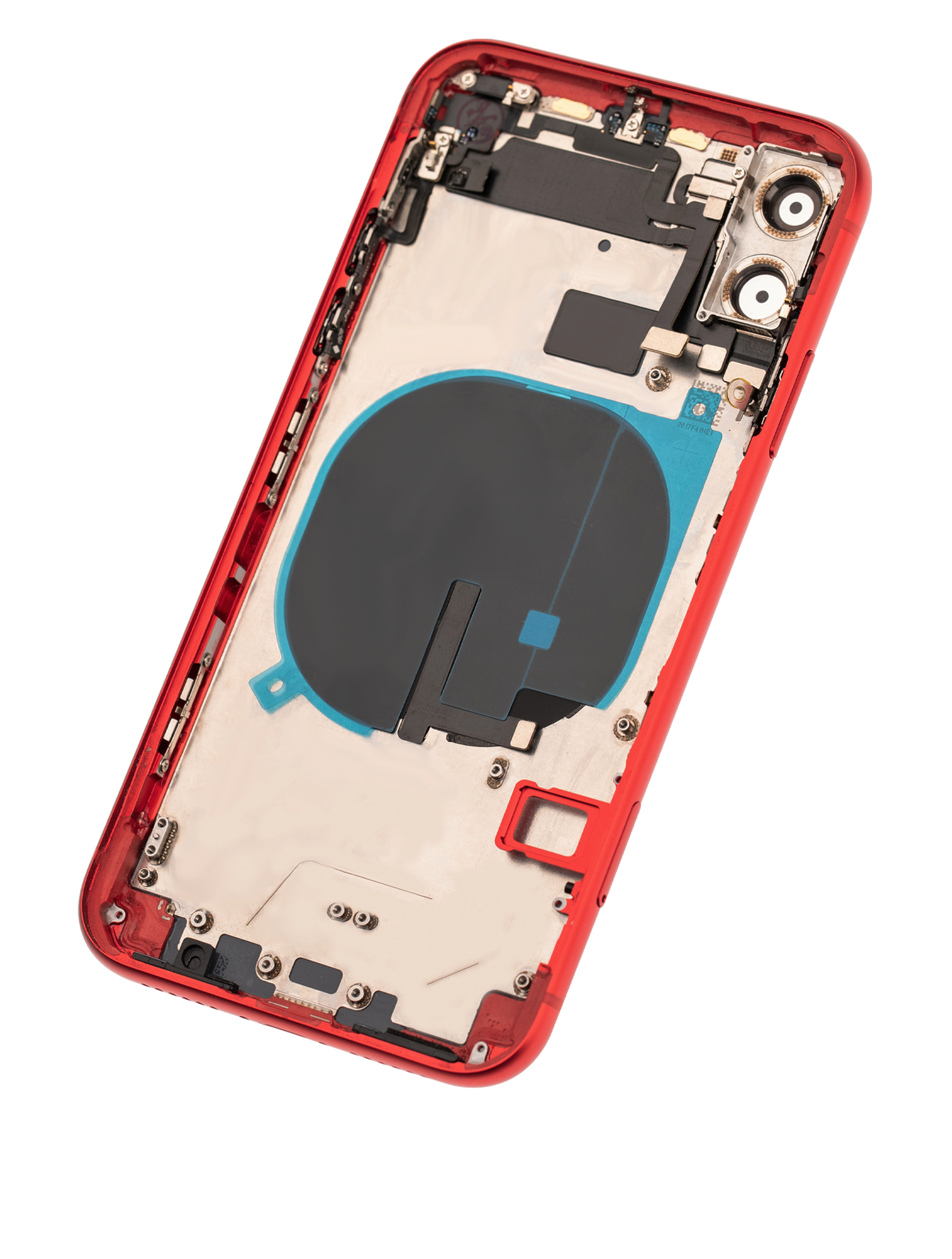 Backcover/Rahmen mit Small Components Pre-Installed für iPhone 11 (gebrauchter OEM-Ausbau, Qualität A) (Rot)