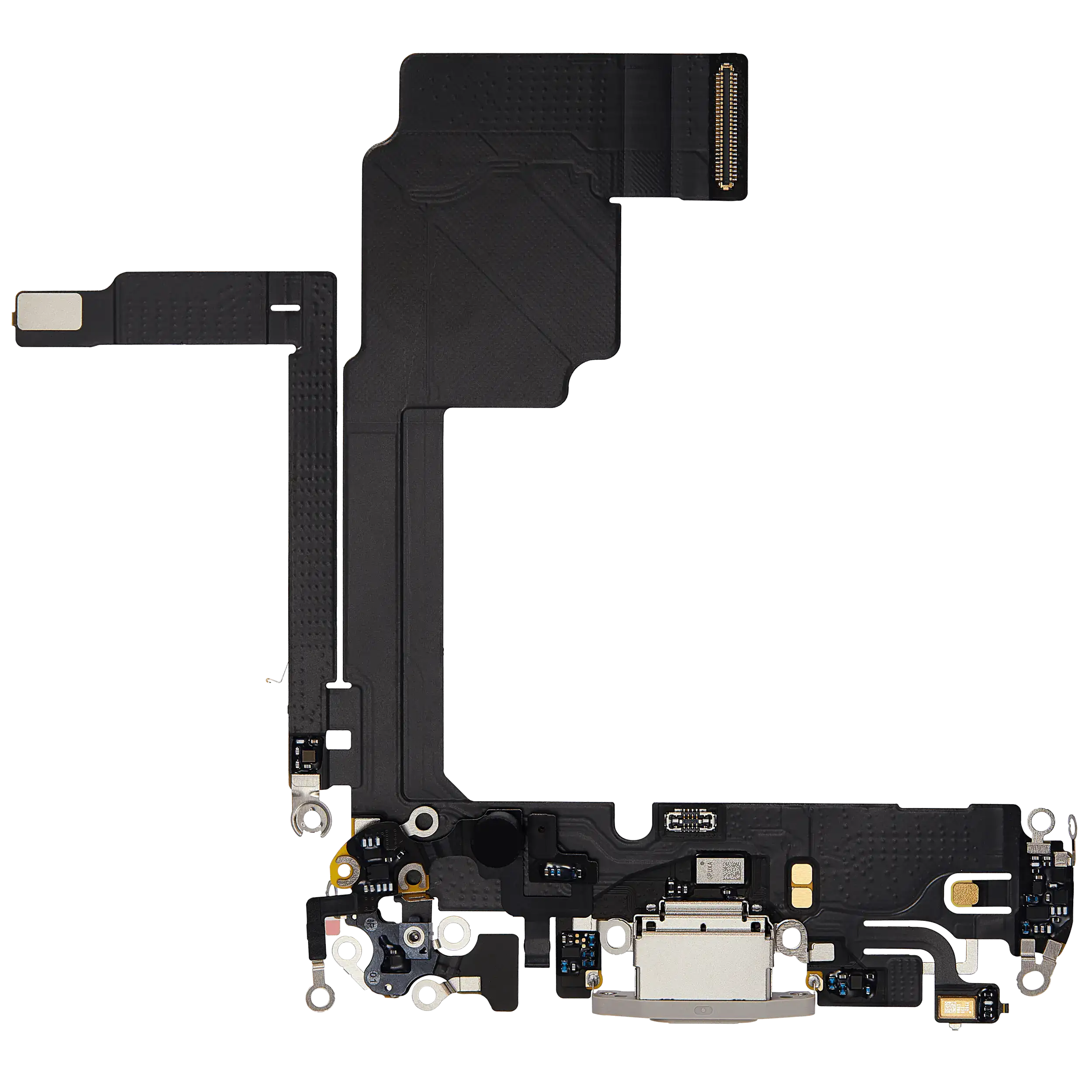 Ladebuchse Flex Cable für iPhone 15 Pro (gebrauchter OEM-Ausbau) (Weiß Titanium)