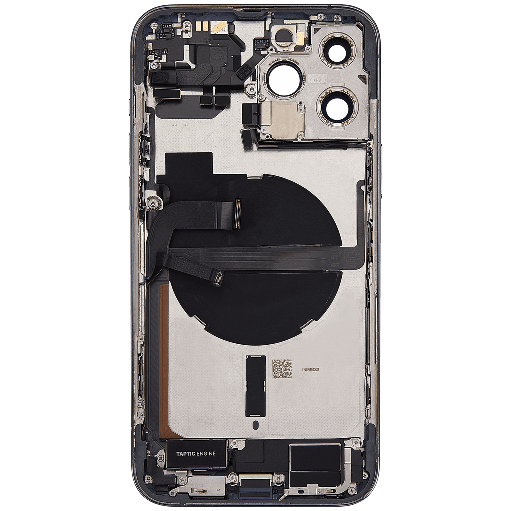 Backcover/Rahmen mit Ladebuchse Flex & Small Parts für iPhone 13 Pro Max (US-Version) (gebrauchter OEM-Ausbau, Qualität A) (Sierra Blau)