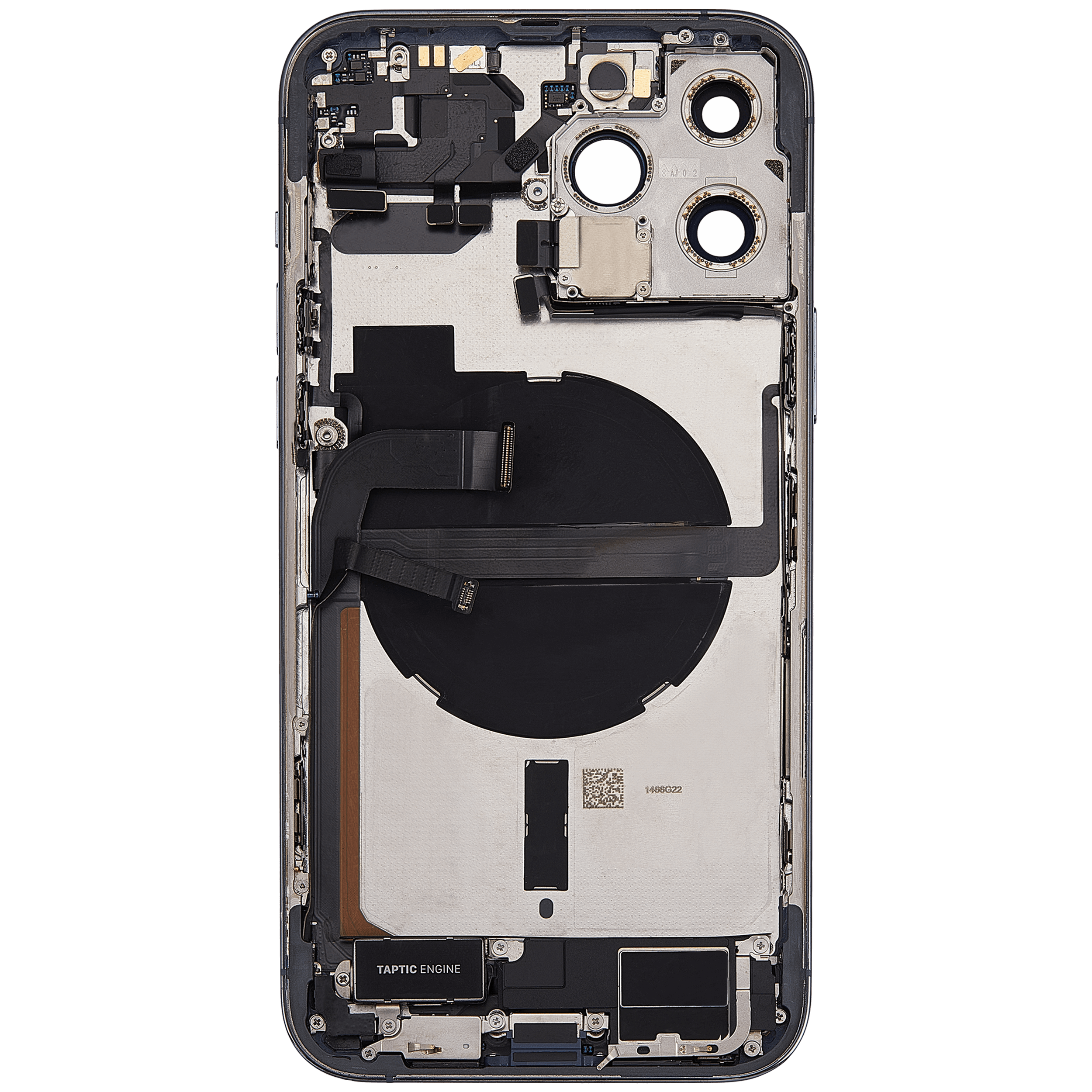 Backcover/Rahmen mit Ladebuchse Flex & Small Parts für iPhone 13 Pro Max (US-Version) (gebrauchter OEM-Ausbau, Qualität A) (Sierra Blau)