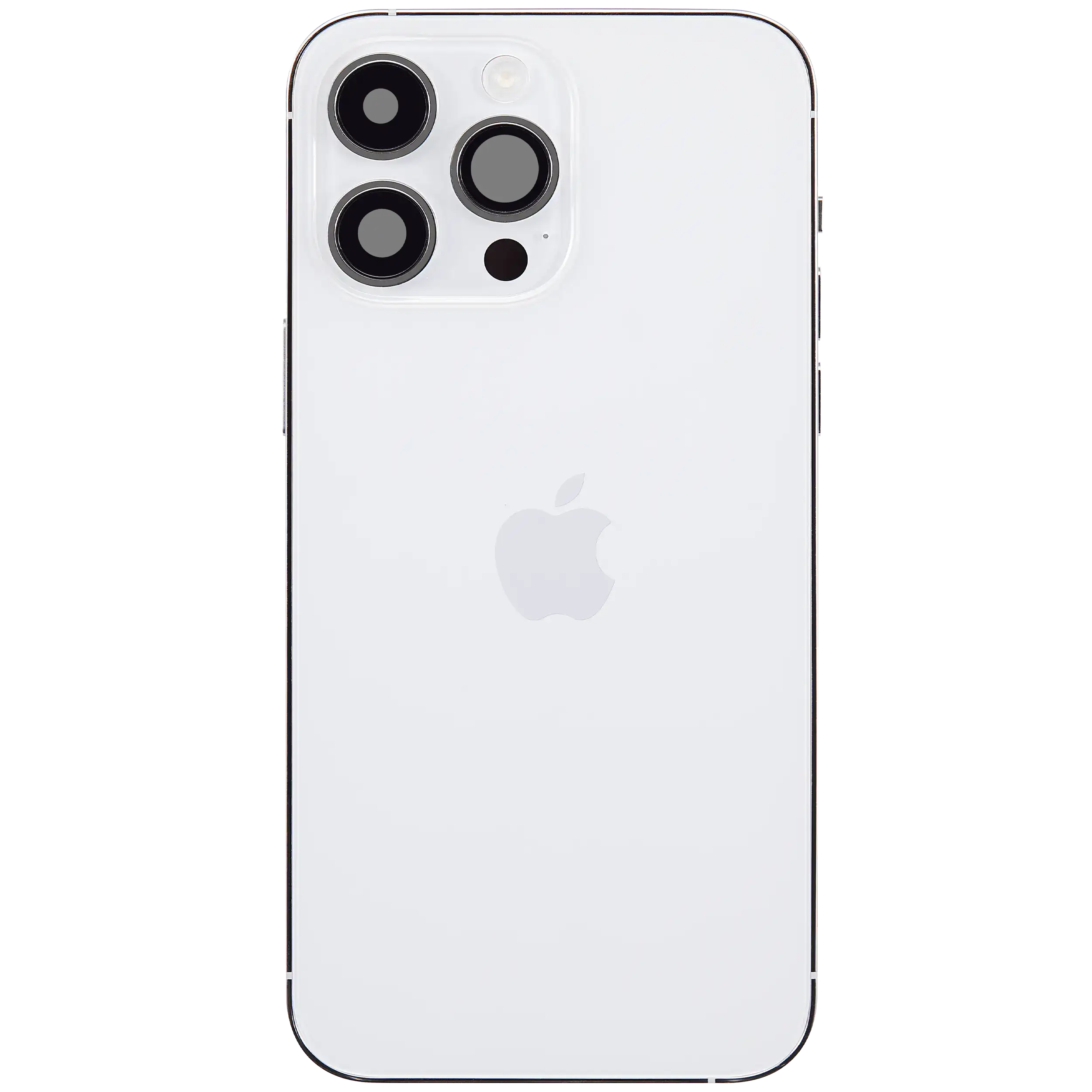 Backcover/Rahmen mit Ladebuchse Flex & Small Parts für iPhone 14 Pro Max (EU / Global Version) (gebrauchter OEM-Ausbau, Qualität B) (Silber)
