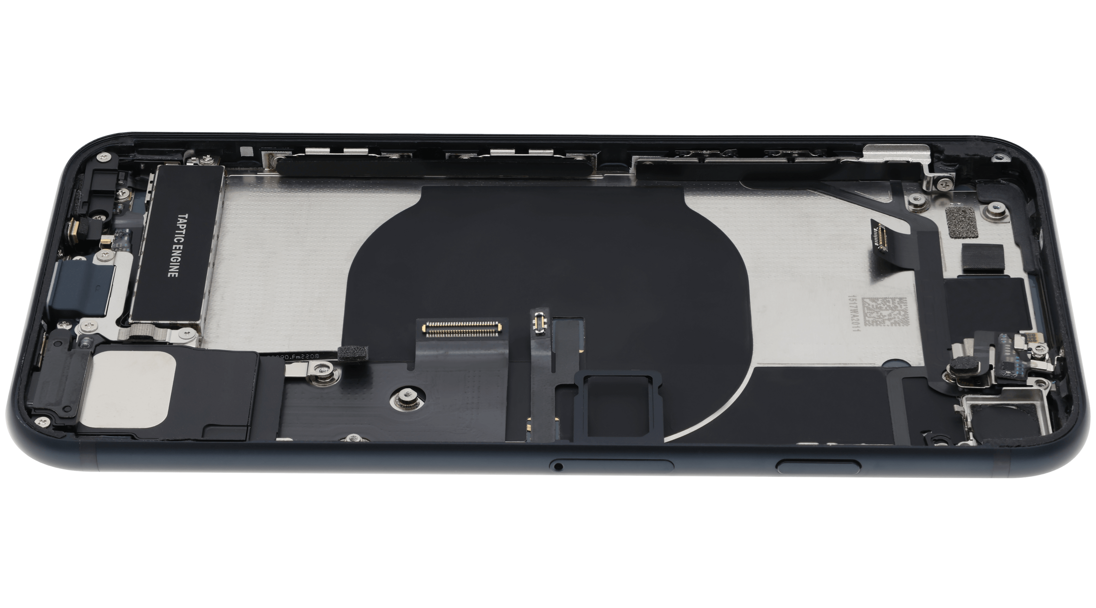 Backcover/Rahmen mit Ladebuchse Flex and Small Components Pre-Installed für iPhone SE (2022) (gebrauchter OEM-Ausbau, Qualität B) (Midnight)