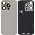 Backcover mit MagSafe Magnet & NFC & Blitz-Flexkabel für iPhone 15 Pro (gebrauchter OEM-Ausbau, Qualität B) (Natural Titanium)