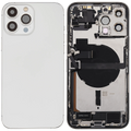 Backcover/Rahmen mit Ladebuchse Flex & Small Parts für iPhone 13 Pro Max (EU / Global Version) (gebrauchter OEM-Ausbau, Qualität C) (Silber)