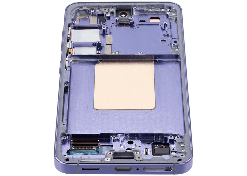 OLED-Display mit Rahmen für Samsung Galaxy S24 5G (US & Internationale Version) (Aftermarket Plus) (Cobalt Violet)