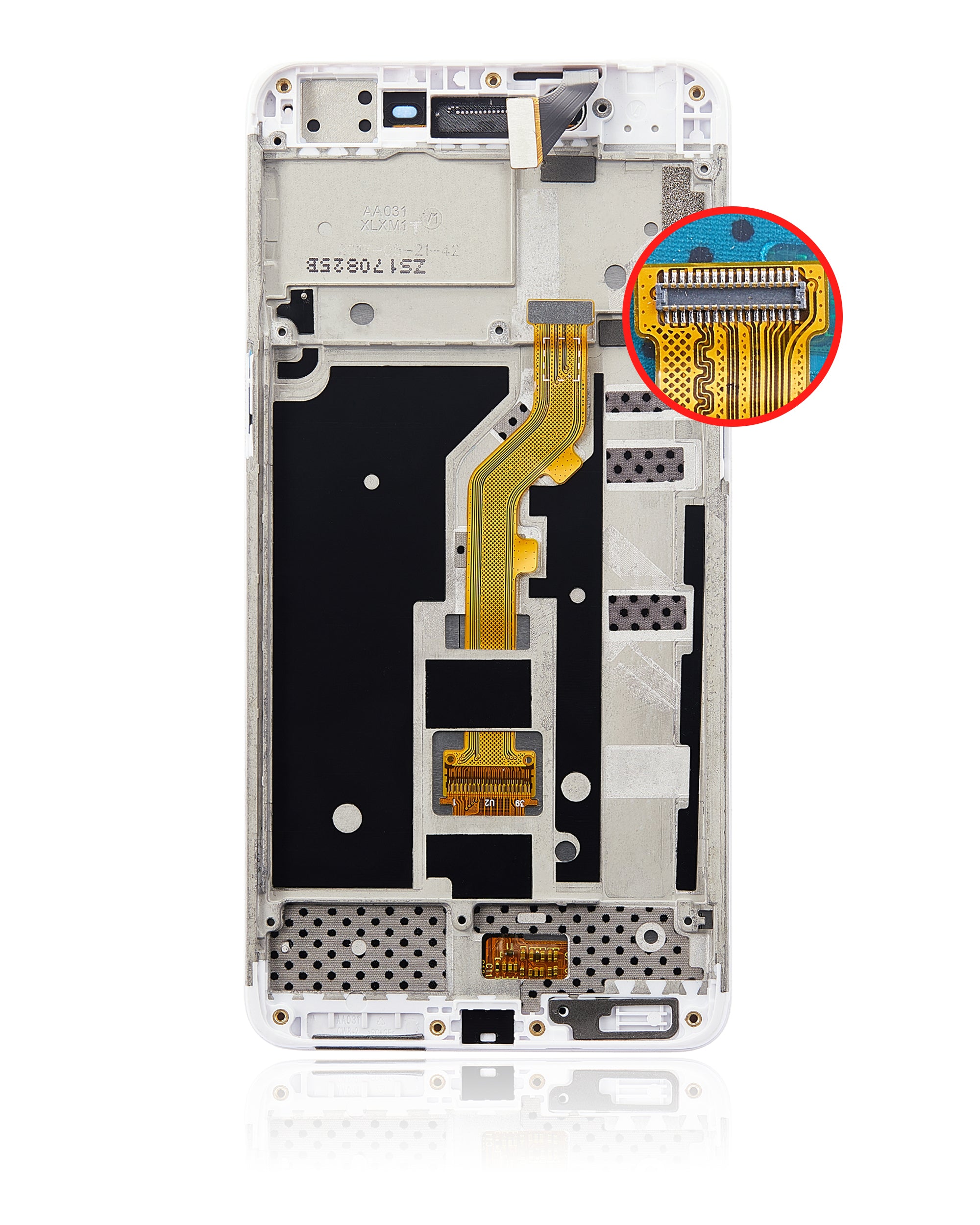 LCD Display with Frame for OPPO A37 (Refurbished) (White)