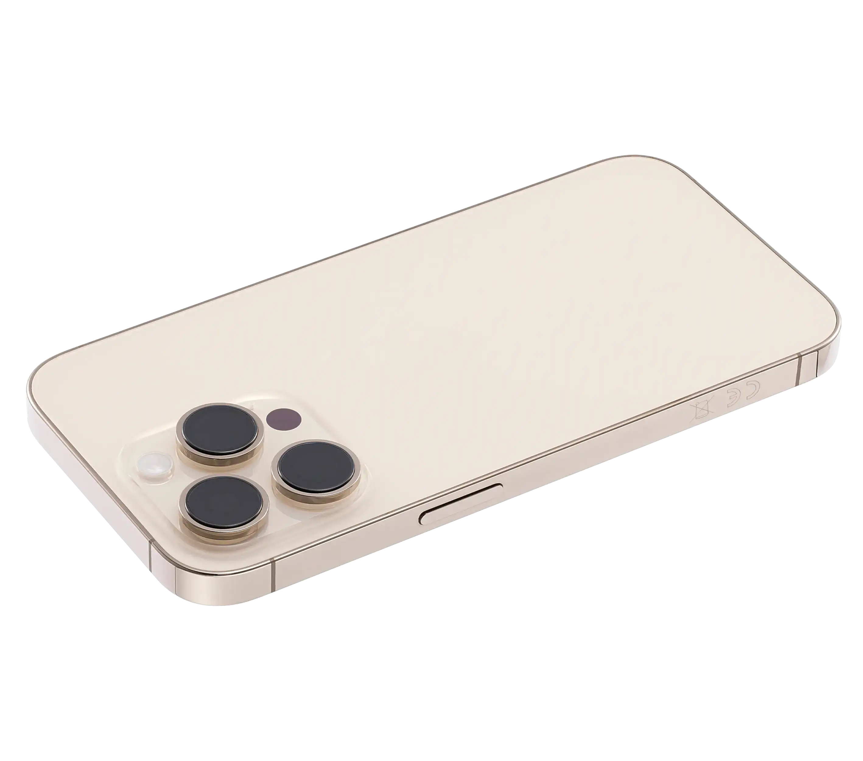Backcover/Rahmen mit Small Parts für iPhone 14 Pro (EU / Global Version) (gebrauchter OEM-Ausbau, Qualität B) (Gold)
