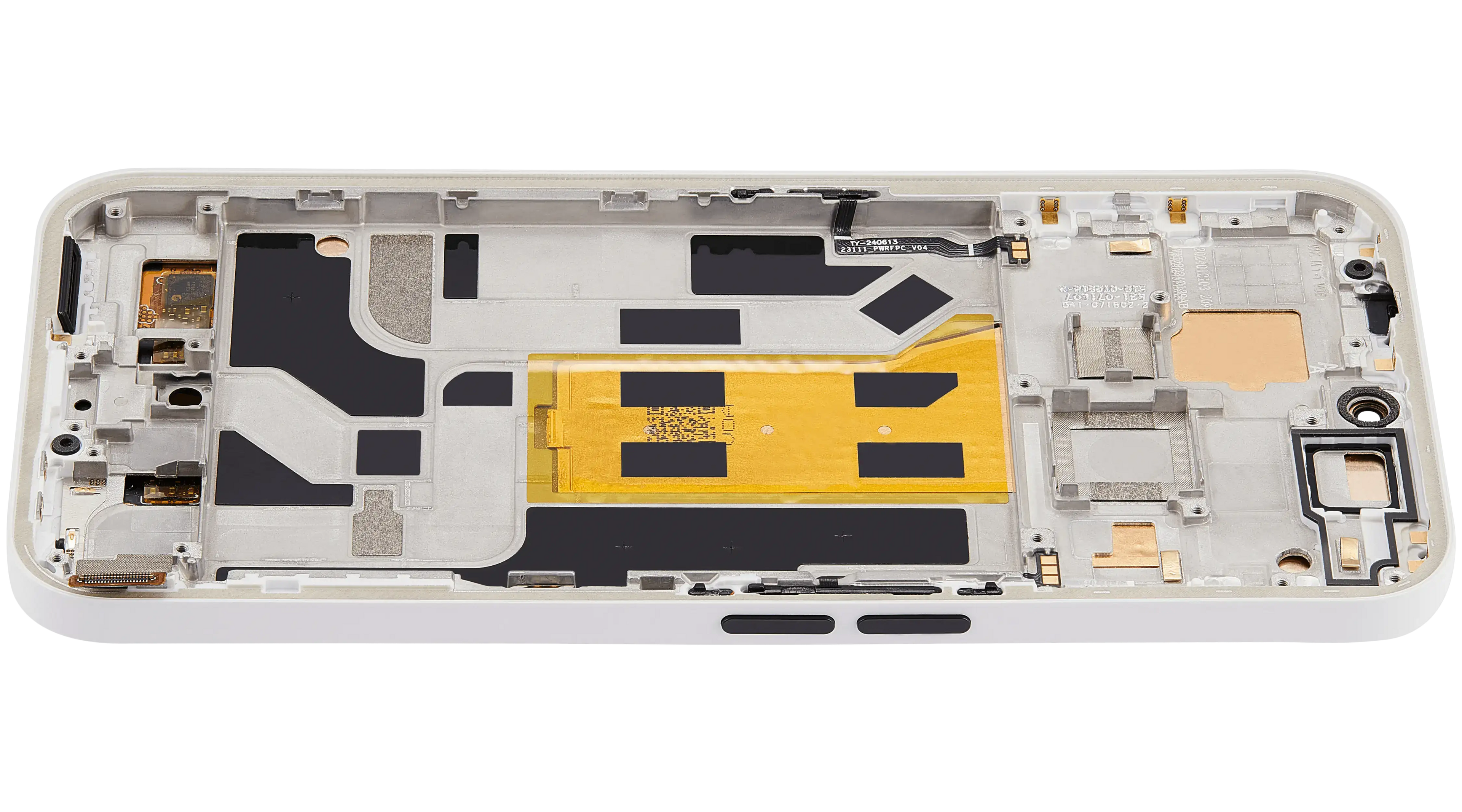 OLED-Display mit Rahmen für Nothing Phone (2a) (Refurbished) (Weiß)