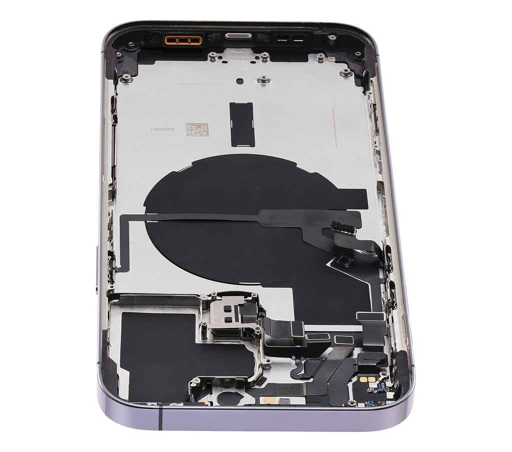 Backcover/Rahmen mit Small Parts für iPhone 14 Pro Max (US-Version) (gebrauchter OEM-Ausbau, Qualität A) (Deep Purple)