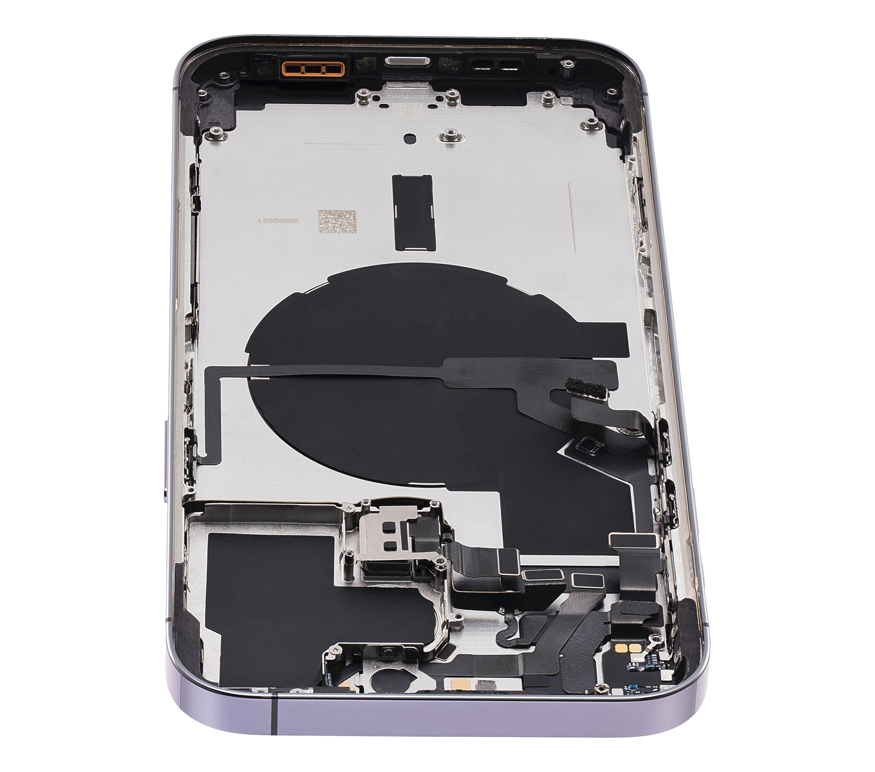 Backcover/Rahmen mit Small Parts für iPhone 14 Pro Max (US-Version) (gebrauchter OEM-Ausbau, Qualität A) (Deep Purple)