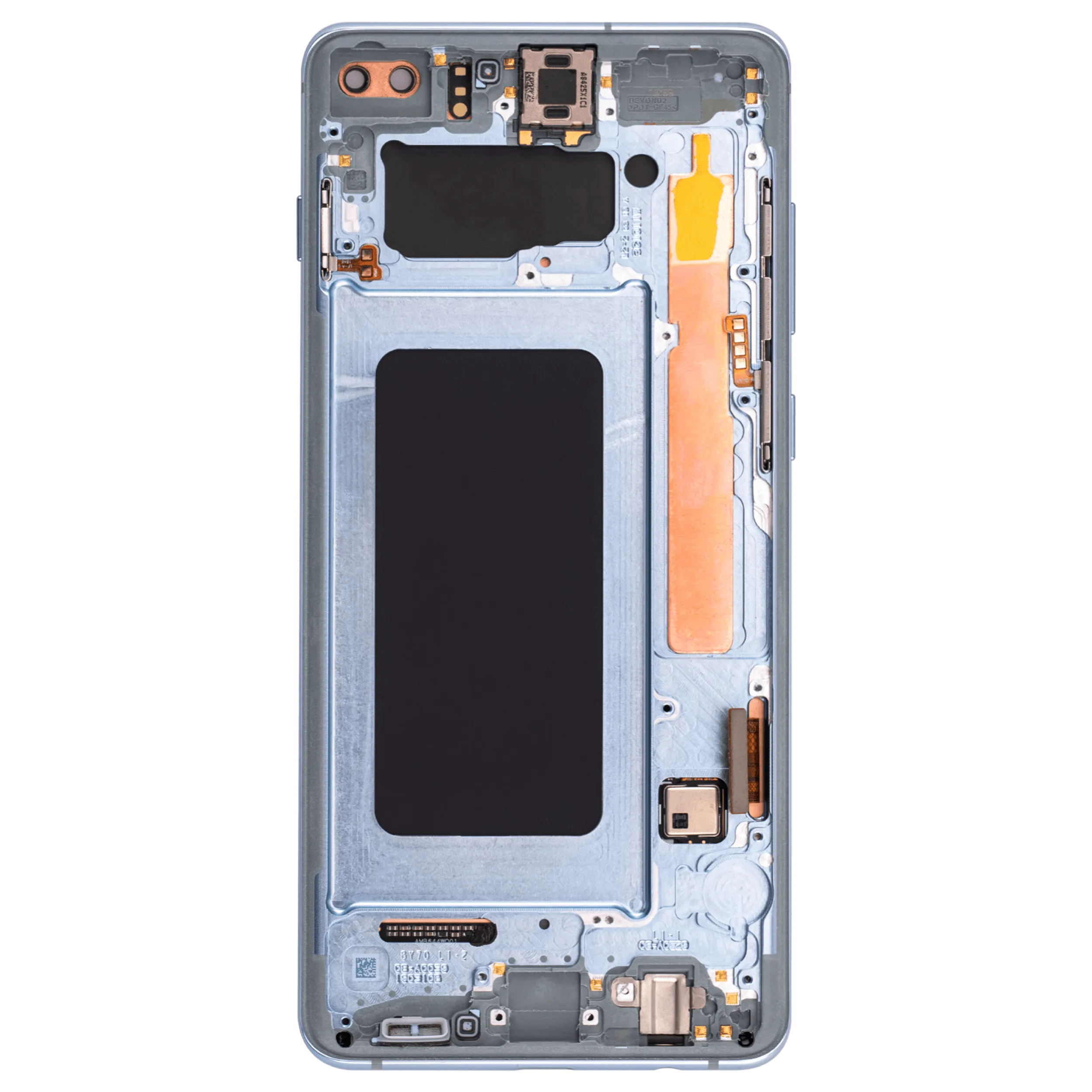 OLED-Display mit Rahmen für Samsung Galaxy S10 Plus (Aftermarket Plus) (Prism Blue)