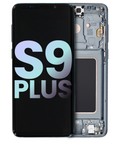 OLED-Display mit Rahmen für Samsung Galaxy S9+ Service Pack Titanium Grau