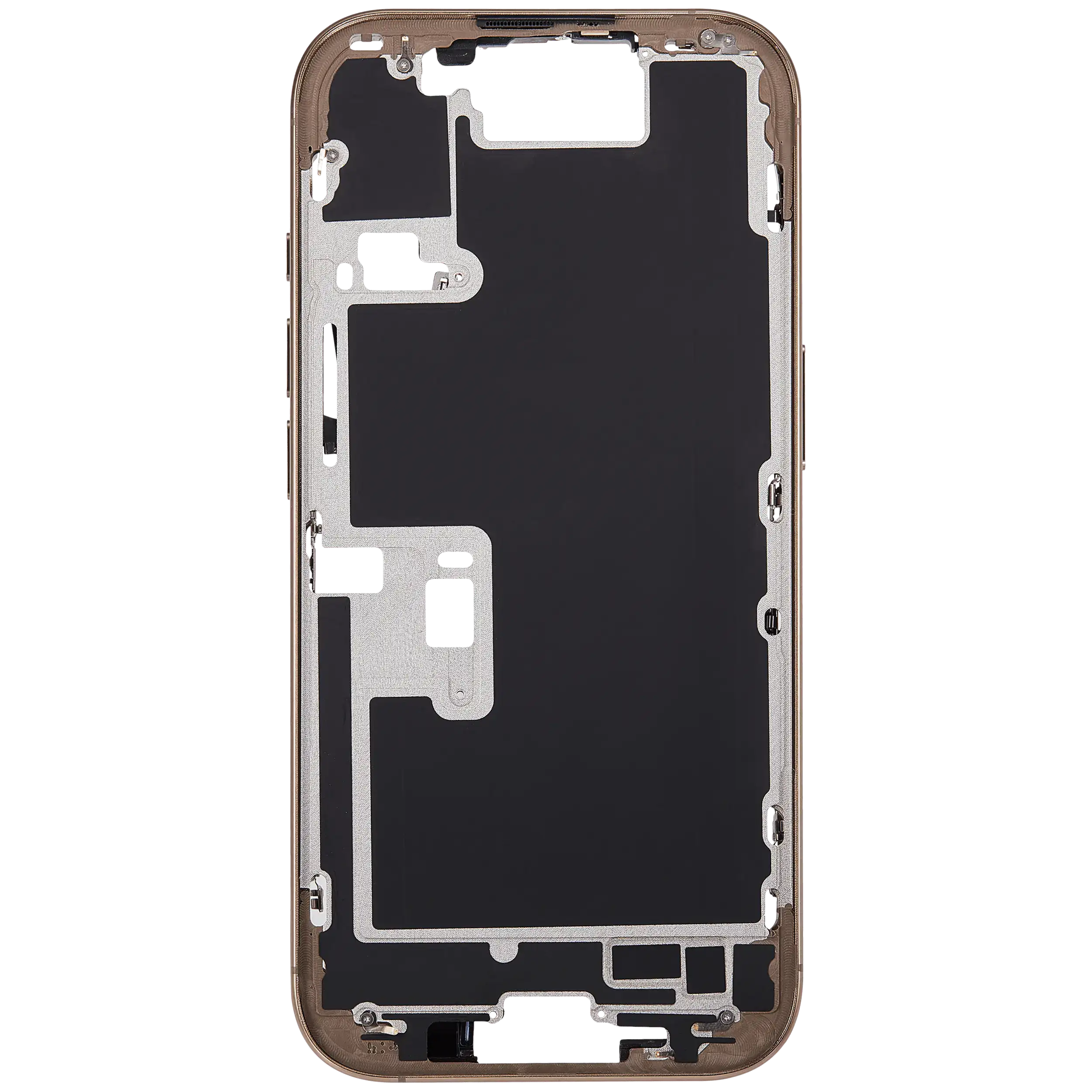 Midframe/Rahmen mit Power And Volume Button für iPhone 16 Pro (US-Version) (Aftermarket Plus) (Desert Titanium)
