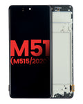 OLED-Display mit Rahmen Samsung Galaxy M51 Schwarz Aftermarket Plus