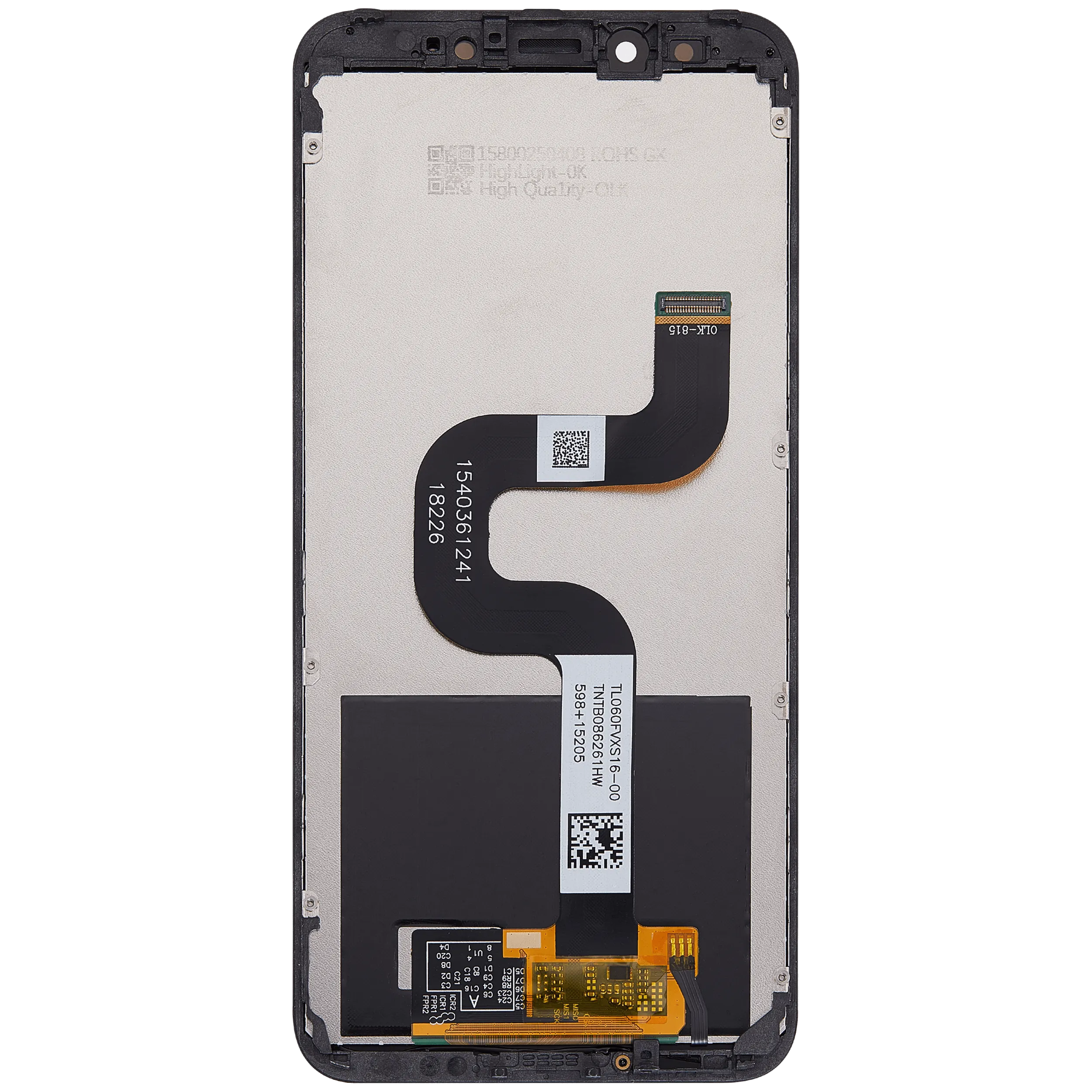 LCD-Display mit Rahmen für Xiaomi Mi A2 (Aftermarket Plus) (Schwarz)