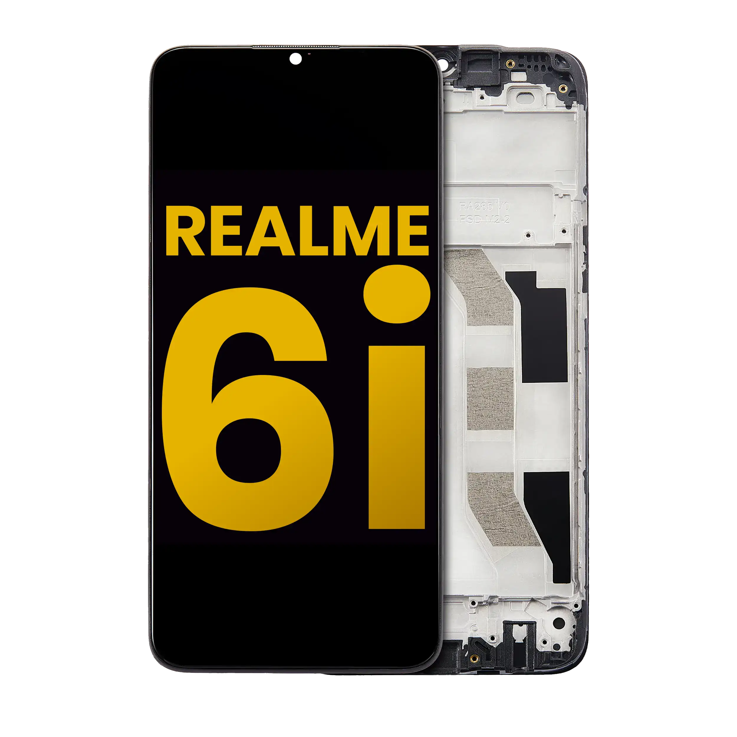 LCD-Display mit Rahmen für Realme 6i (Refurbished) (Alle Farben)