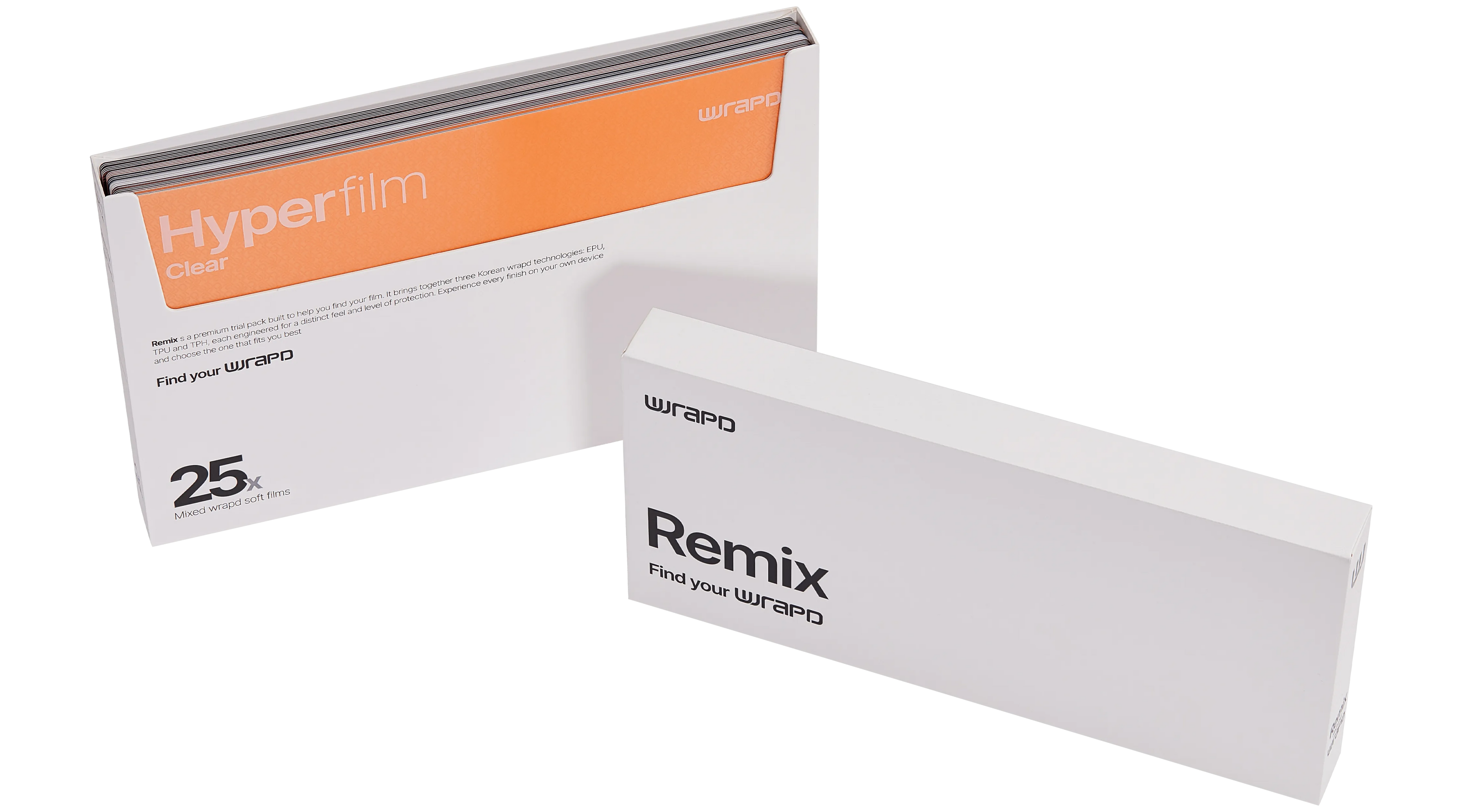 Wrapd Remix - Assorted Display Protector Film (FlexShield + HardSkin + HyperFilm + HyperShield) (25 Pack)