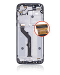 LCD-Display mit Rahmen für Motorola Moto G7 Play (XT1952 / 2019) / T-Mobile Revvlry (Refurbished) (Starry Black)