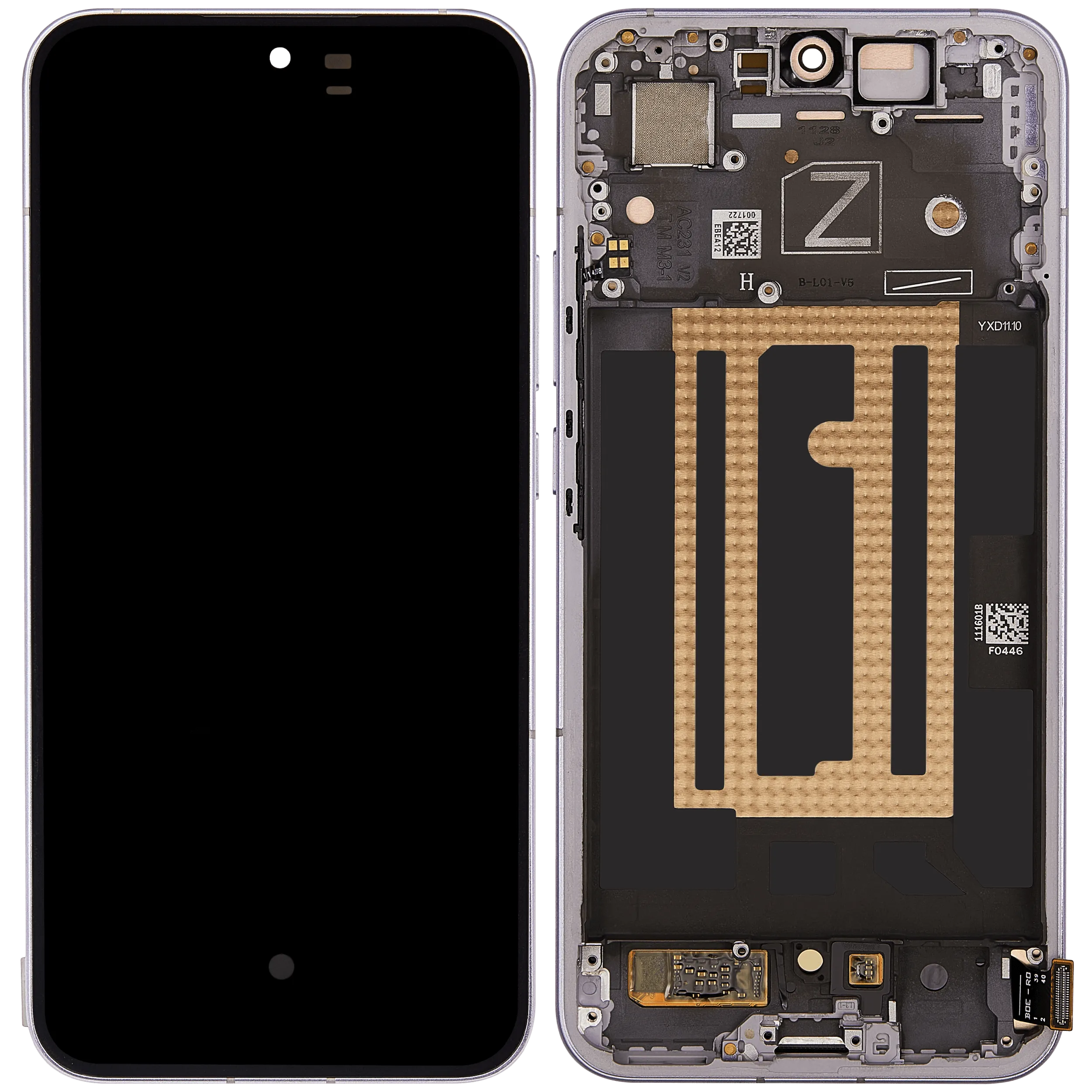 OLED-Display mit Rahmen für OPPO Reno 13 (Refurbished) (Lila)
