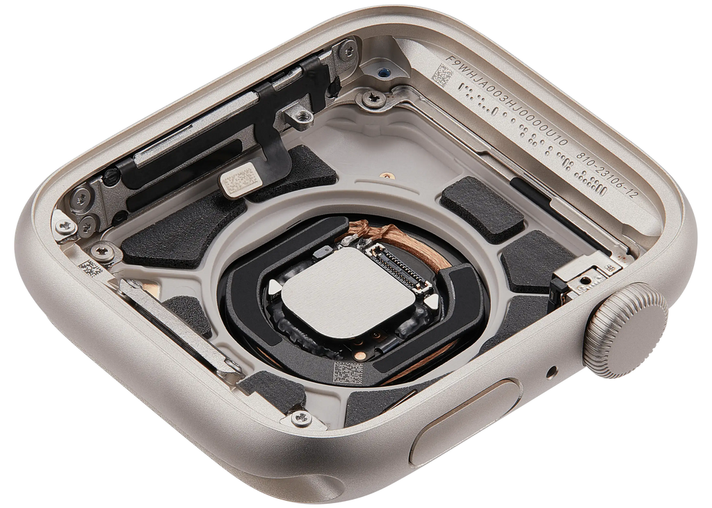 Backcover/Rahmen für Watch Series SE 3rd (44MM) (gebrauchter OEM-Ausbau, Qualität A) (GPS Version) (Aluminum / Starlight)
