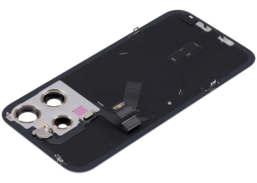 Backcover mit MagSafe Magnet & NFC & Blitz-Flexkabel für iPhone 15 Pro (gebrauchter OEM-Ausbau, Qualität B) (Natural Titanium)