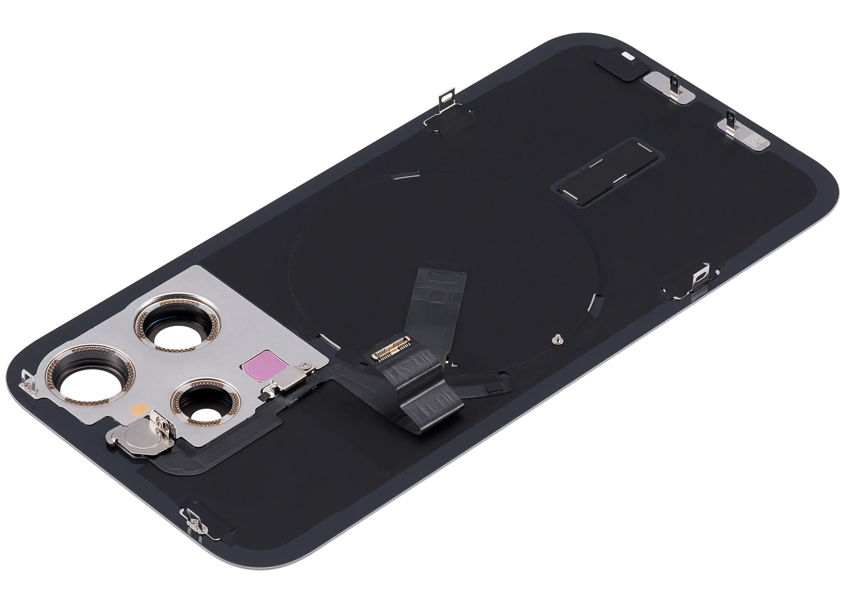 Backcover mit MagSafe Magnet & NFC & Blitz-Flexkabel für iPhone 15 Pro (gebrauchter OEM-Ausbau, Qualität B) (Natural Titanium)