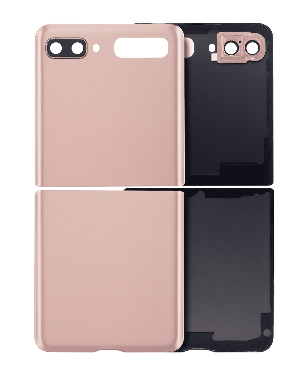 Backcover Set mit Kameralinse für Galaxy Z Flip 4G/5G Bronze (Aftermarket Plus)