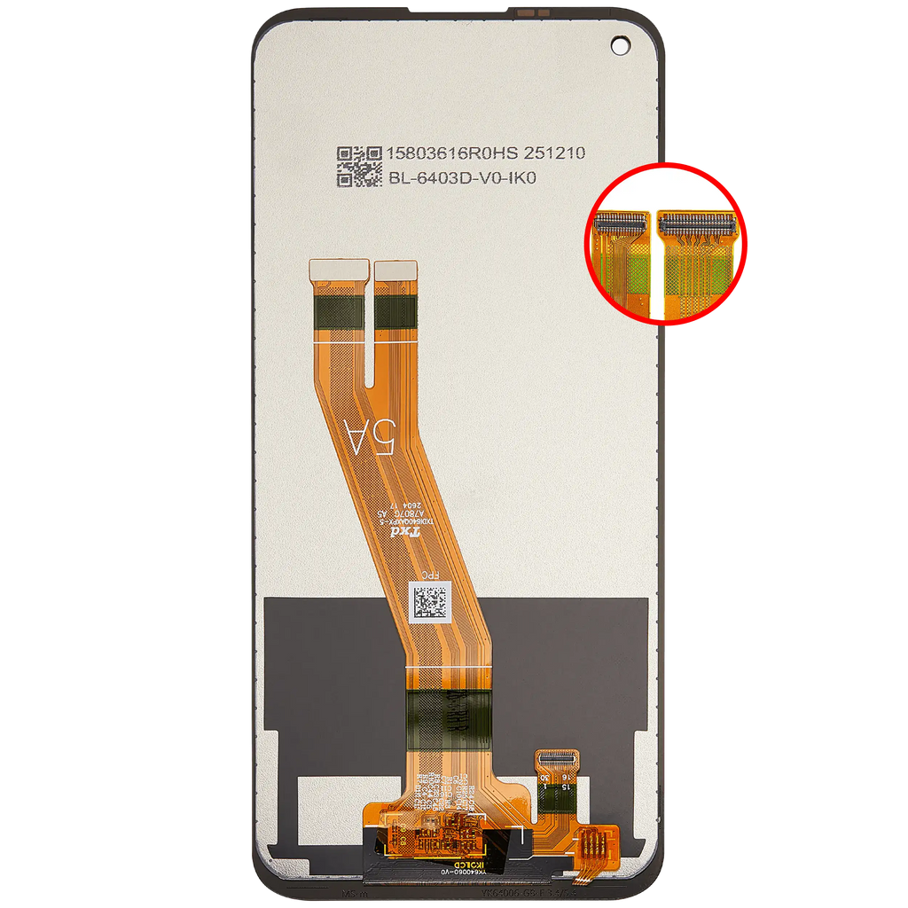 LCD-Display ohne Rahmen für Nokia 5.4 (Refurbished)