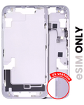 Midframe/Rahmen mit Kleinteilen für iPhone 14 US (gebrauchter OEM-Ausbau C Lila)
