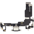 Ladebuchse Flex Cable für iPhone 15 (gebrauchter OEM-Ausbau) (Schwarz)