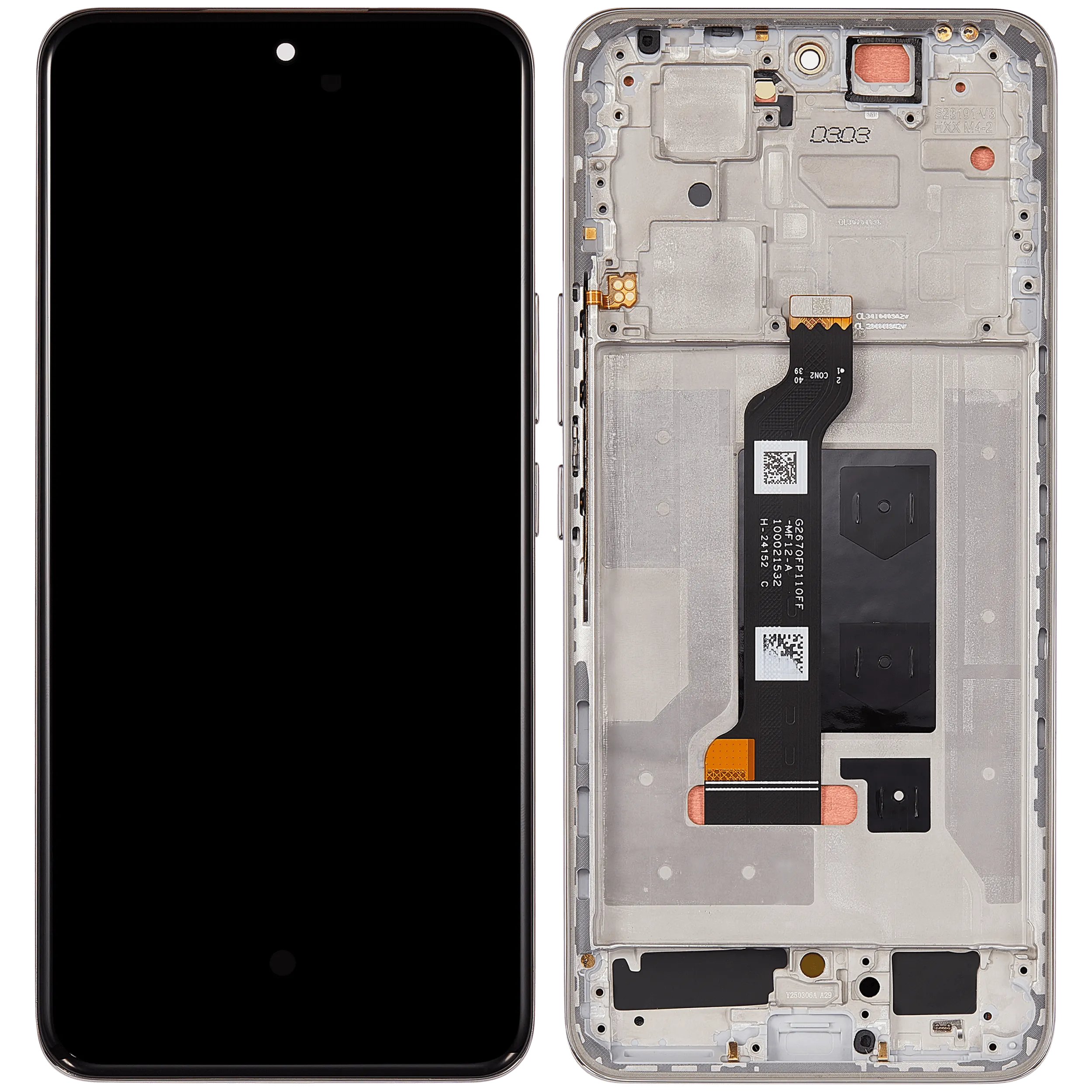 OLED-Display mit Rahmen für Honor 200 (Refurbished) (Coral Pink)