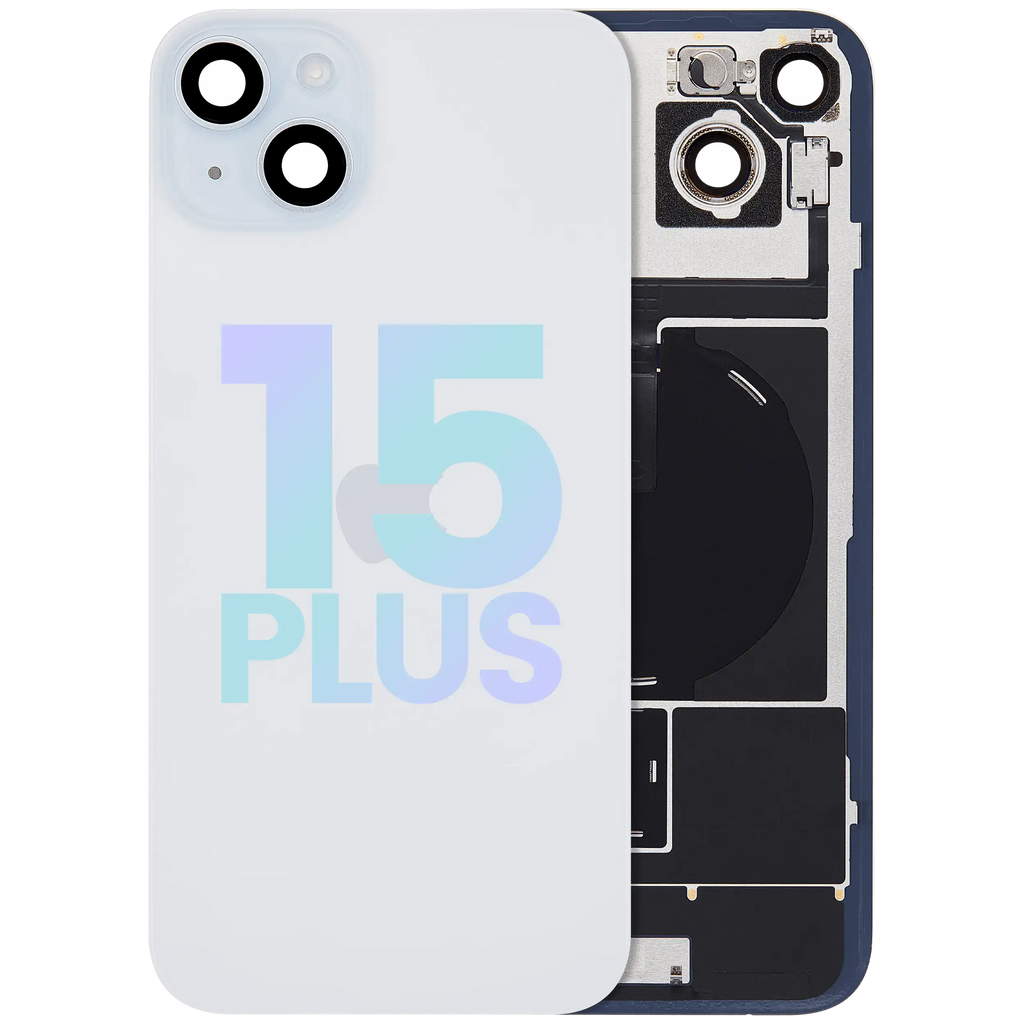 Backcover mit MagSafe Magnet & NFC & Blitz-Flexkabel für IPhone 15 Plus (Service Pack) (Blau)