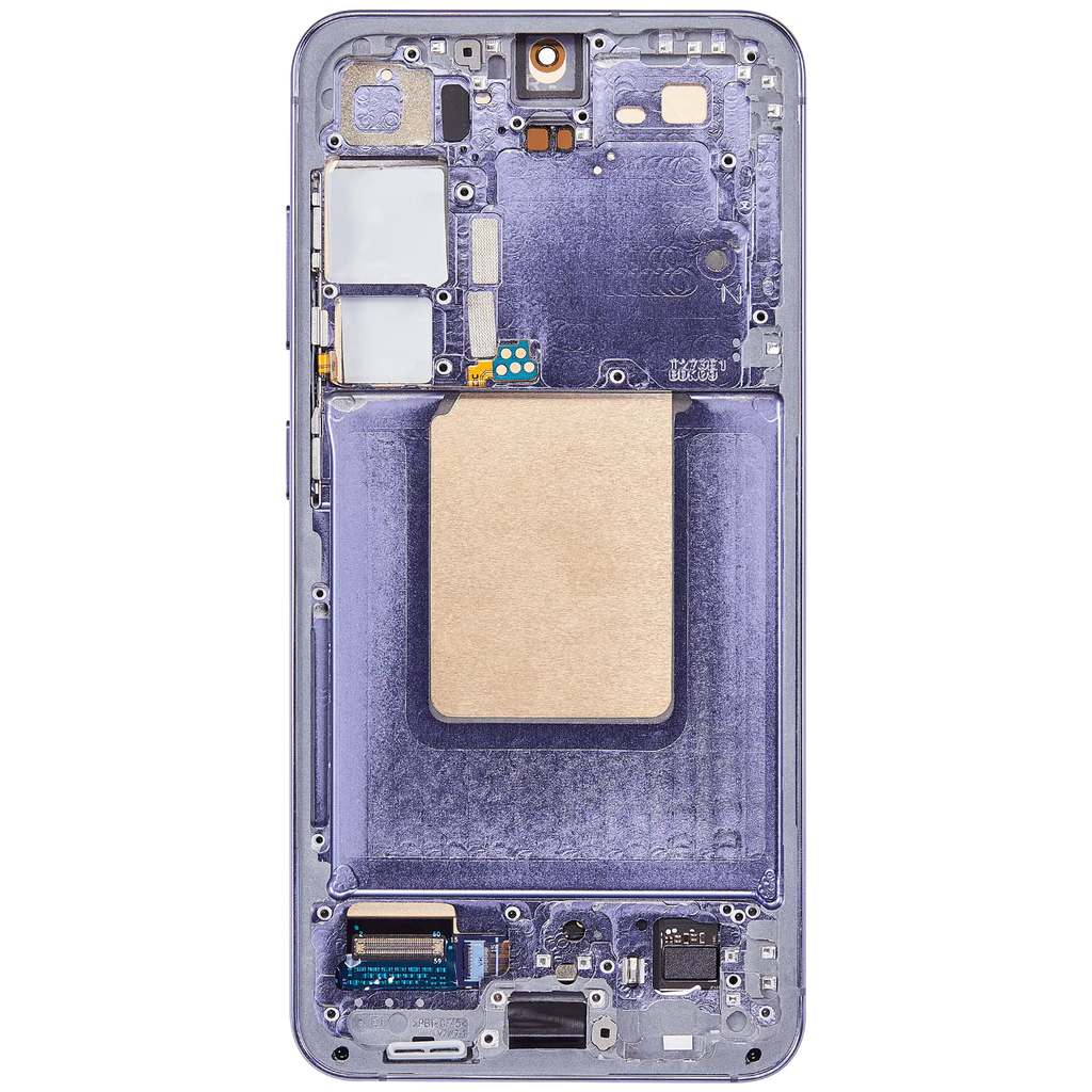 OLED-Display mit Rahmen für Samsung Galaxy S24 5G (US & Internationale Version) (gebrauchter OEM-Ausbau, Qualität A) (Cobalt Violet)