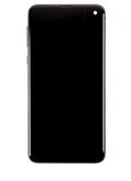 OLED-Display mit Rahmen für Samsung Galaxy S10E (gebrauchter OEM-Ausbau, Qualität B/C) (Flamingo Pink)