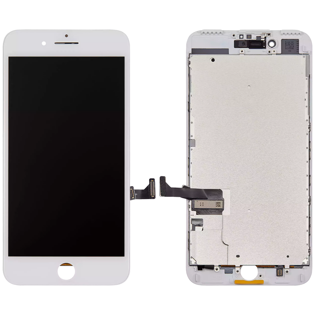 LCD-Display mit Stahlplatte für iPhone 7 Plus (Aftermarket: AQ7) (Weiß)