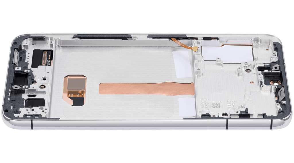OLED-Display mit Rahmen für Samsung Galaxy S22 Plus 5G (US & Internationale Version) (Aftermarket Plus) (120Hz) (Weiß)